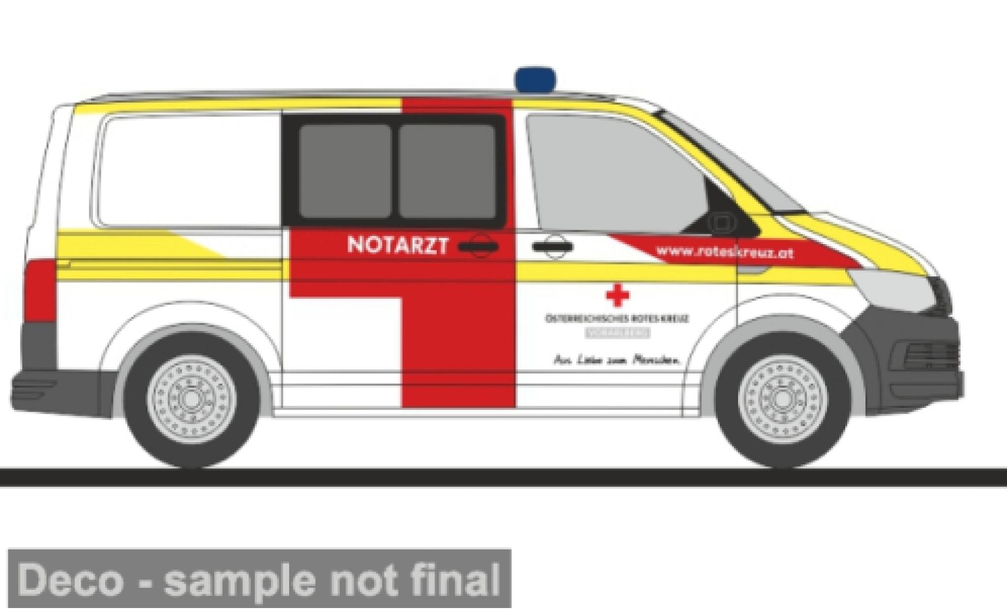 Volkswagen T6 1/87 Rietze Notarzt &Ouml;RK Feldkirch (A) 1:87 diecast model cars