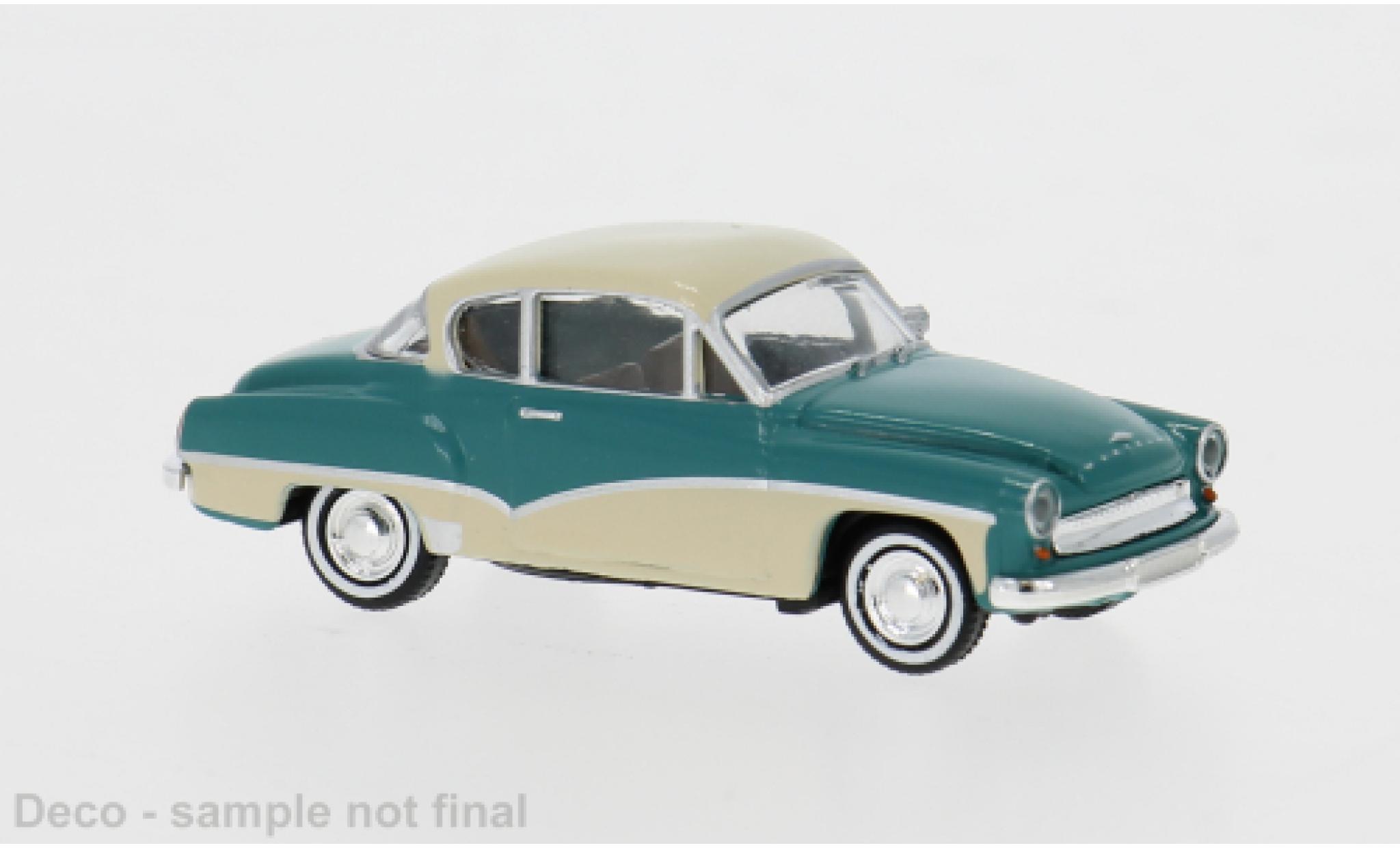 Wartburg 311 1/87 Brekina Coupe gr&uuml;n/blau 1959 1:87 diecast model cars