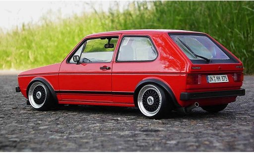 Volkswagen Golf GTI 1/18 Solido red jantes BBS alu diecast model cars