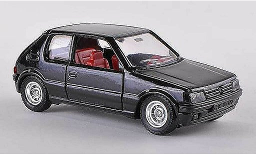 Peugeot 205 GTI 1/43 Solido black 1984 diecast model cars