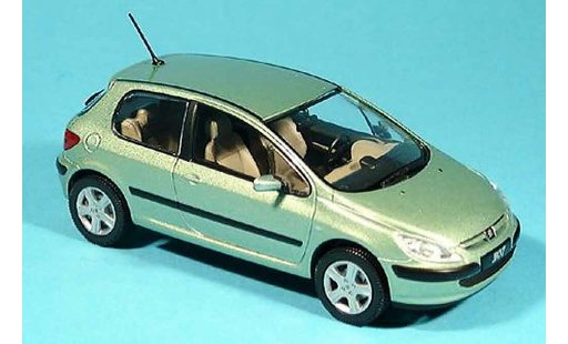 Peugeot 307 Base 1/43 Norev XT green 3 portes diecast model cars