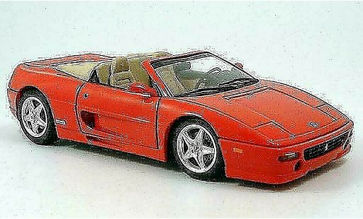 Ferrari F355 Spider 1/18 Hot Wheels red 1995 diecast model cars
