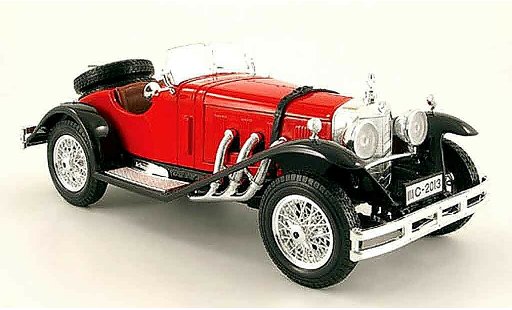 Mercedes SSK Base 1/18 Burago red black diecast model cars