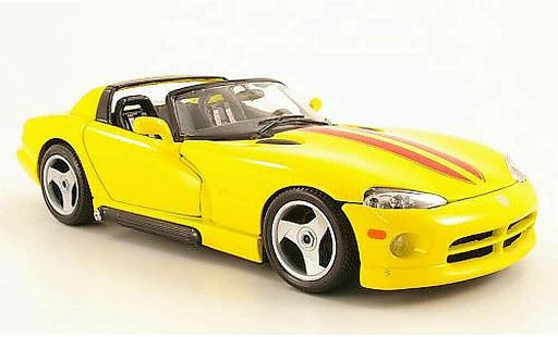 Dodge Viper RT 10 1/18 Burago yellow/red 1993 diecast model cars
