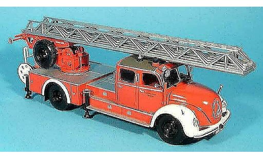 Magirus DL 30 S 6500 1/43 Minichamps pompier Leiterwagen red white 1955 diecast model cars