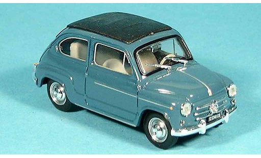 Fiat 600 D 1/43 Brumm closed bluegrey 1960 diecast model cars
