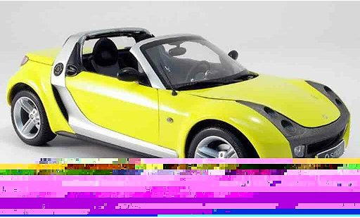 Smart Roadster Base 1/18 Kyosho yellow diecast model cars