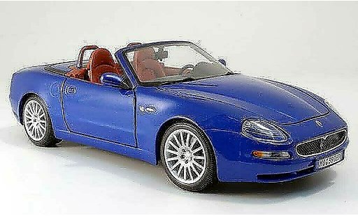 Maserati GT Spyder Base 1/18 Burago blue 2003 diecast model cars
