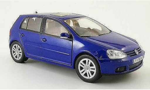 Volkswagen Golf Base 1/18 Burago blue 2003 5 portes diecast model cars