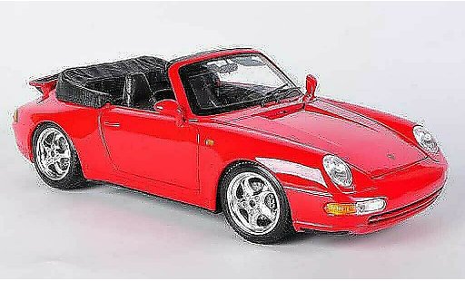 Porsche 911 Cabriolet 1/18 Burago Convertible Carrera red diecast model cars