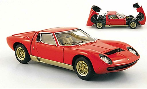 Lamborghini Miura SV 1/43 Autoart red/gold diecast model cars