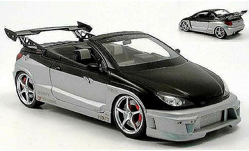 Peugeot 206 CC 1/18 Norev parotech black/grey diecast model cars