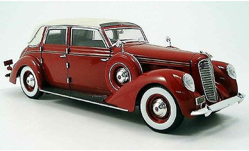 Lincoln Touring Base 1/18 Signature red et toit blanc 1937 diecast model cars