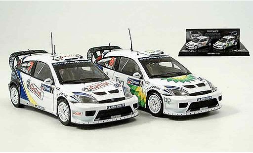 Ford Focus RS WRC 1/43 Minichamps Doppelsieg Mexico 2er Set 2004 diecast model cars