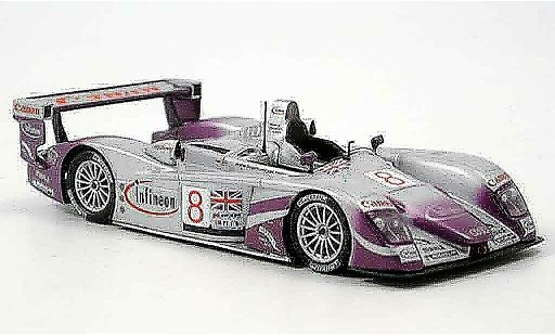Audi R8 LMP course 1/43 Minichamps 2004 LeMans No. 8 Biela Kaffer McNish diecast model cars