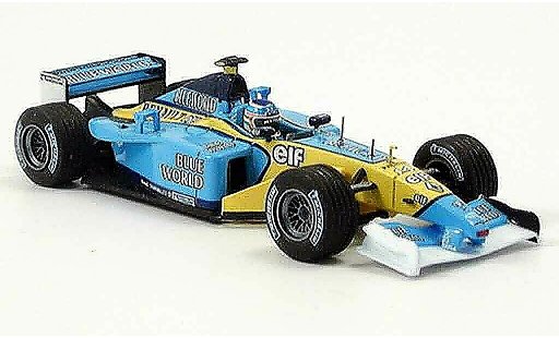 Renault F1 2002 1/43 Eagle team rs 202 no.14 j.trulli blue world diecast model cars