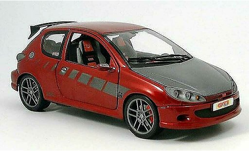 Peugeot 206 Tuning 1/43 Norev Street Racer red diecast model cars