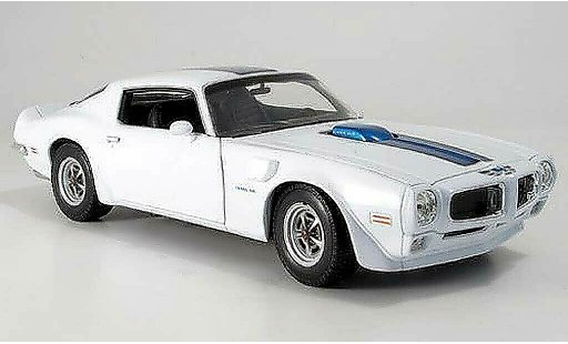 Pontiac Firebird 1972 1/18 Welly trans am white bande blue diecast model cars