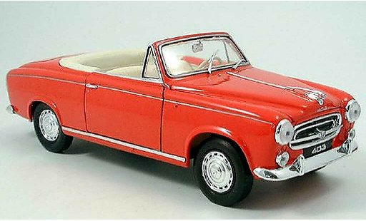 Peugeot 403 Cabriolet 1/18 Welly Convertible red 1957 diecast model cars