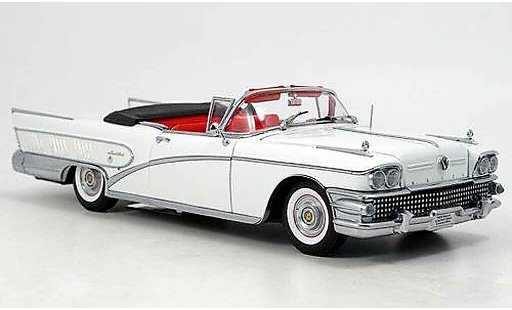 Buick Limited Convertible 1/18 Sun Star white 1958 diecast model cars