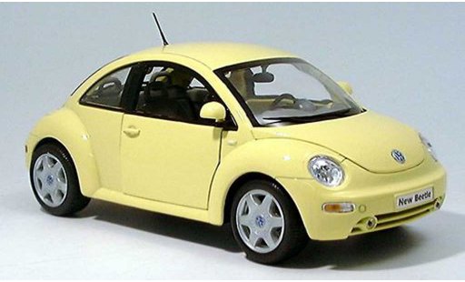 Volkswagen New Beetle Base 1/18 Welly yellow diecast model cars