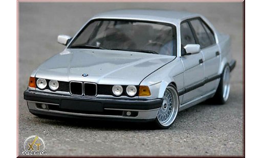 Bmw 730 E32 1/18 Minichamps i grey jantes bbs bords larges echappement inox diecast model cars