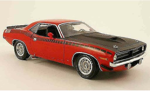 Plymouth Cuda 1970 1/18 Highway 61 aar red/matt noir diecast model cars