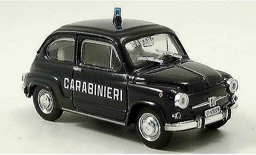 Fiat 600 D 1/43 Brumm Mulitpla Carabinieri police diecast model cars