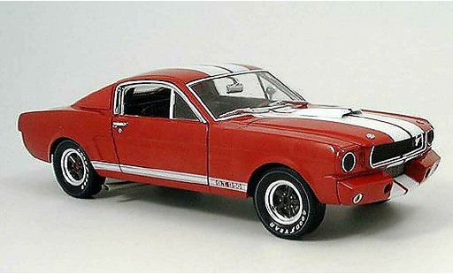 Shelby GT 350 1966 1/18 Shelby Collectibles racing red avec bandes whites diecast model cars
