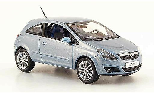 Opel Corsa Base 1/43 Norev grey metalliseeblue 3 turer 2006 diecast model cars