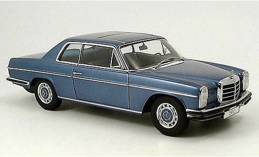Mercedes 280 1968 1/18 Autoart c strichachter coupe blue diecast model cars