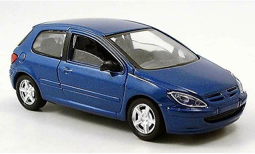 Peugeot 307 Base 1/43 Solido 3 portes blue diecast model cars