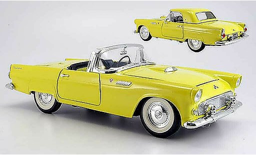 Ford Thunderbird Two-Seater 1/18 Yat Ming yellow diecast model cars
