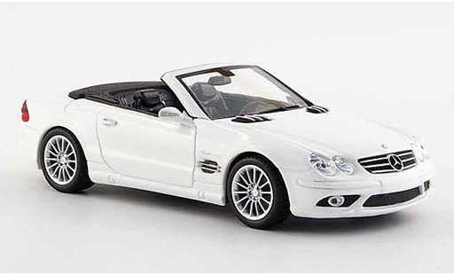 Mercedes Classe SL AMG 1/43 Minichamps SL 55 white open 2007 diecast model cars