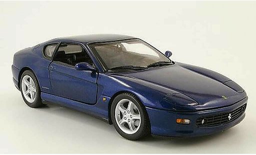 Ferrari 456 GT 1/18 Hot Wheels m blue diecast model cars