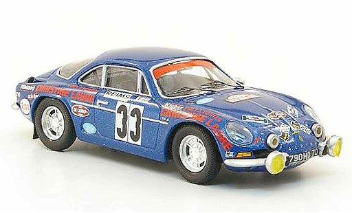 Alpine A110 1600 s 1/43 Trofeu 1600S No.33 Henry/Thiry Rally Monte Carlo 1973 diecast model cars