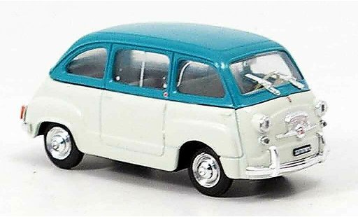 Fiat 600 Multipla 1/43 Brumm grey turquoise 1960 diecast model cars