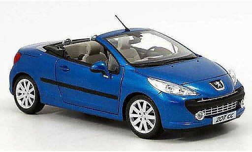 Peugeot 207 CC 1/18 Norev blue 2007 diecast model cars