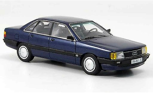 Audi 100 berline 1/43 Neo (Typ44) blue 1982 diecast model cars