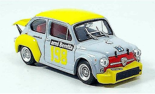 Fiat Abarth 1000 Berlina Corsa 1/43 Brumm No.198 Scuderia Brescia 1972 diecast model cars