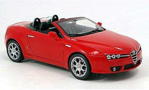Alfa Romeo Spider Brera cabriolet 1/18 Welly red decapote 2007 diecast model cars