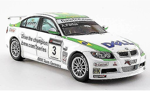 Bmw 320 WTCC 1/43 Spark E90 si No.3 A.Farfus 2007 diecast model cars