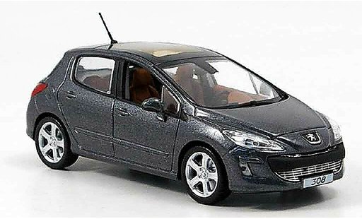 Peugeot 308 Feline 1/43 Norev 5 portes grey 2007 diecast model cars