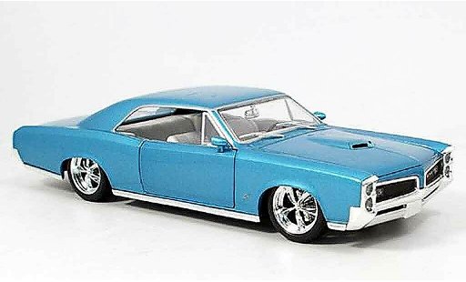Pontiac GTO 1966 1/18 Hot Wheels blue diecast model cars