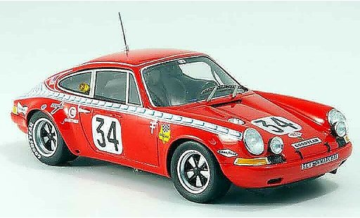 Porsche 911 S 1/43 Spark S No.34 Le Mans 1971 diecast model cars