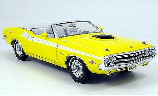 Dodge Challenger 1971 1/18 Greenlight convertible yellow diecast model cars