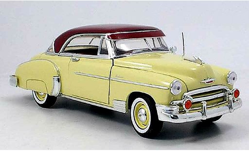 Chevrolet Bel Air Coupe 1/18 Motormax 1950 beige red diecast model cars