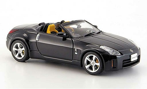 Nissan 350Z Roadster 1/43 Ebbro Fairlady black open 2005 diecast model cars