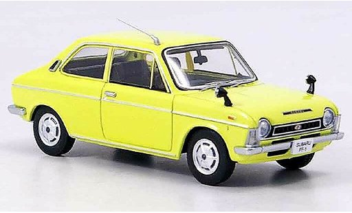 Subaru FF Sports 1/43 Ebbro 1 1100 yellow 1969 diecast model cars