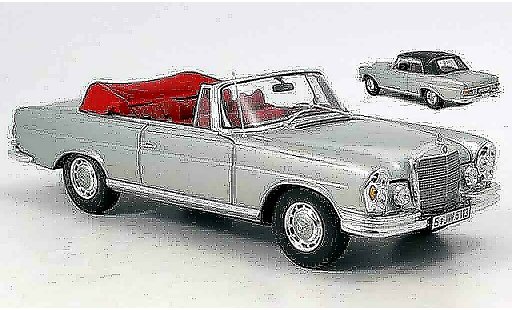 Mercedes 280 1969 1/18 Norev se cabriolet grey avec hardtop diecast model cars